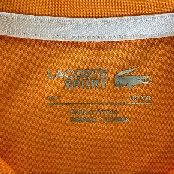 Lacoste Sport - Men's Orange Polo Shirt - XXL - Picture 2 of 9